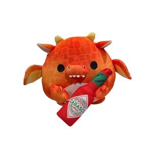 ZURU Snackerz Orange Dragon Tabasco Pepper Sauce Plush Stuffed Toy Spicy Dragon